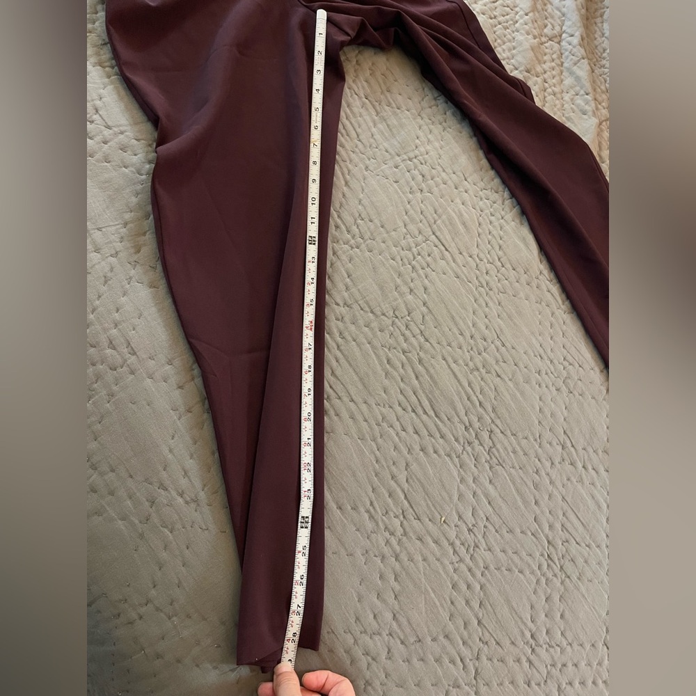 White House Black Market Burgundy Pleated Collar Jumpsuit Sz 8 Holidays Dressy - Picture 12 of 16